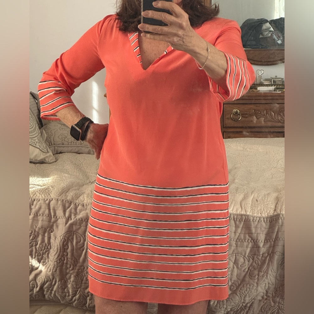 Hutch silk coral color  dress small
